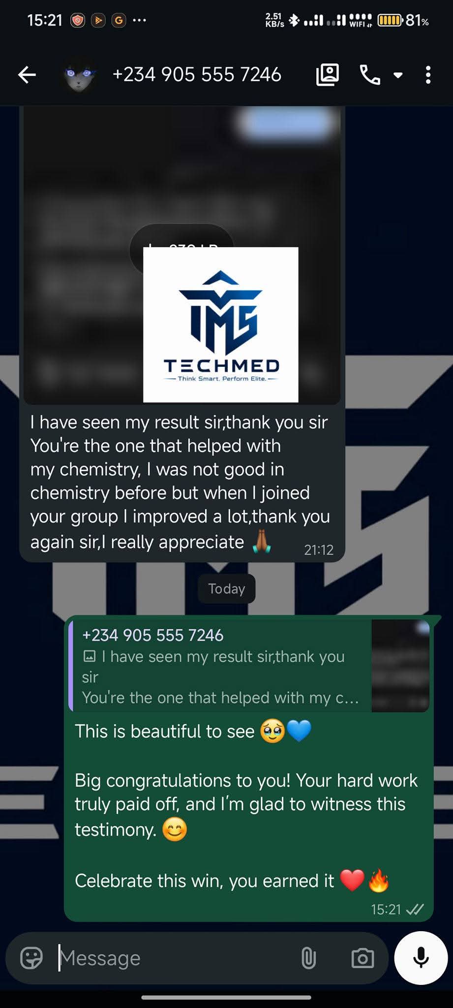 Donatus Favour Testimonial