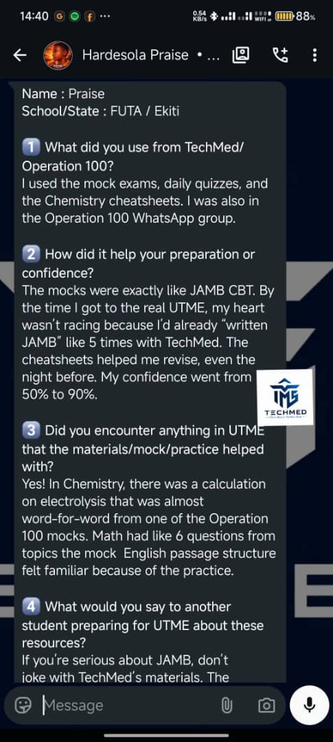 HardeSola Praise Testimonial