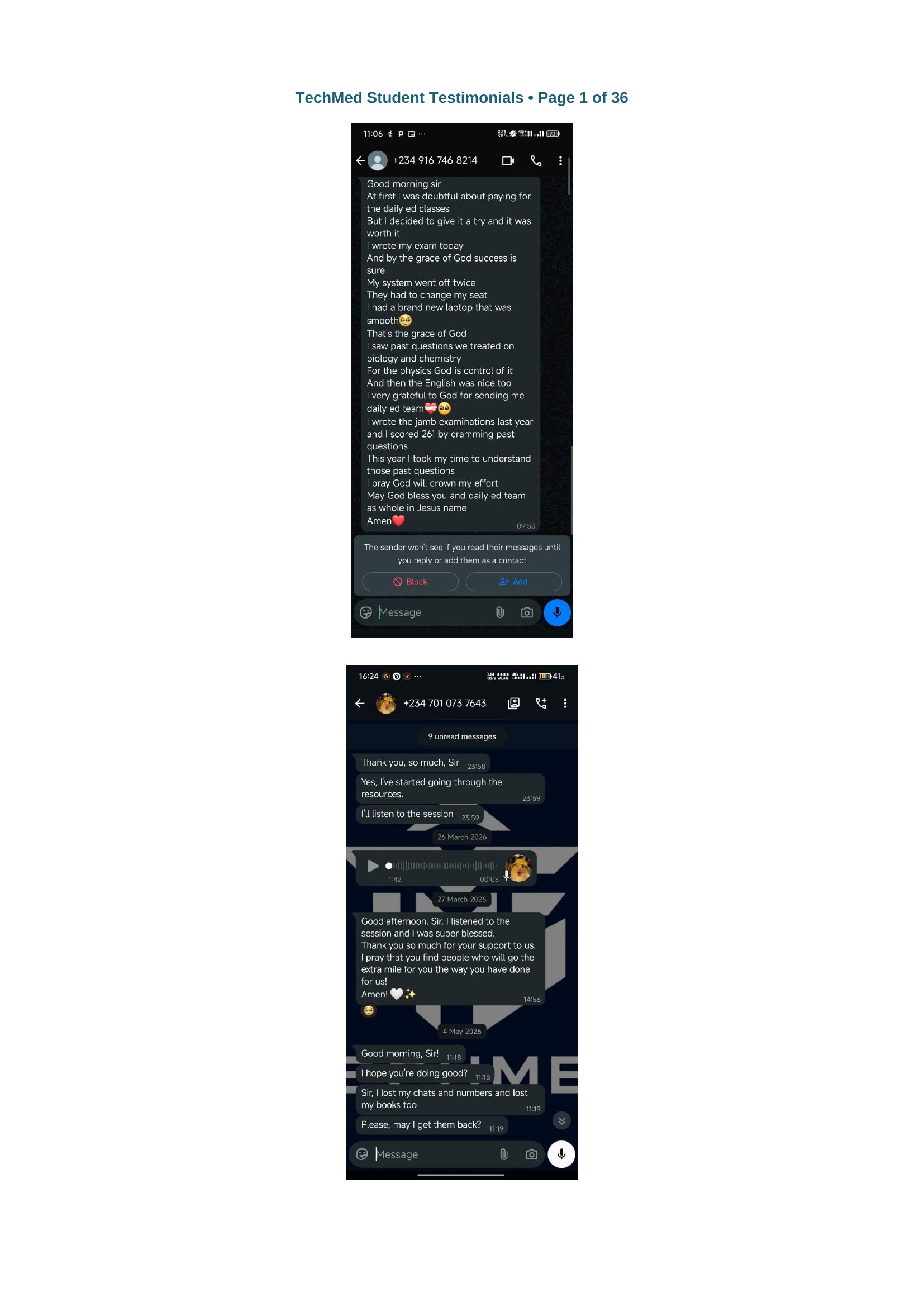 TECHMED Student Testimonial 2